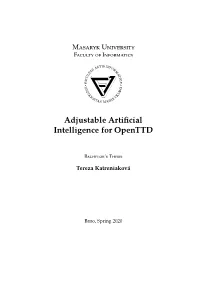 Adjustable Artificial Intelligence for Openttd