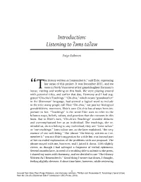 Introduction: Listening to ʔəms Tɑʔɑw