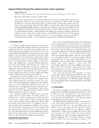 Supercritical Drying for Water-Rinsed Resist Systems