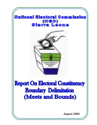 2006 Report on Electoral Constituency