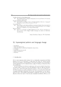 32. Supraregional Patterns and Language Change