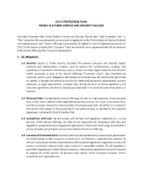 Data Protection Plan: Predix Platform Service and Security Policies