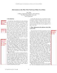 Information on the Web: How End Users Make Use of Data