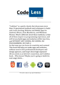 Mobile Apps for Android, Iphone, Ipad, Blackberry, and Windows Phones