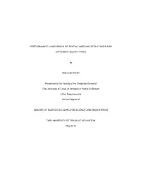 Performance Comparison of Spatial Indexing Structures For