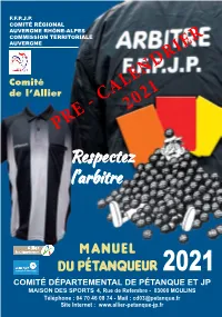 PRE - CALENDRIER Respectez L’Arbitre