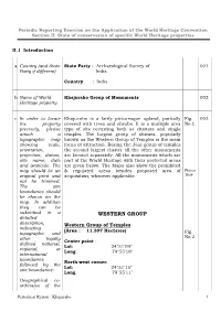 Section II: Periodic Report on the State of Conservation of the Khajuraho