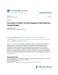 The Slow Integration of Instruments Into Christian Worship