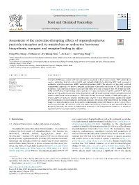 Assessment of the Endocrine-Disrupting Effects Of