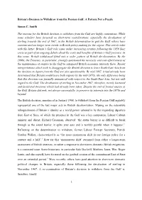 Britain's Decision to Withdraw from the Persian Gulf