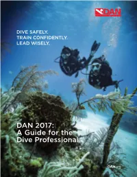 DAN 2017: a Guide for the Dive Professional