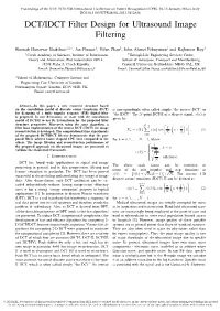 DCT/IDCT Filter Design for Ultrasound Image Filtering