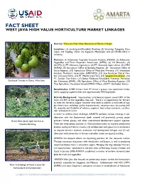 Fact Sheet West Java High Value Horticulture Market Linkages