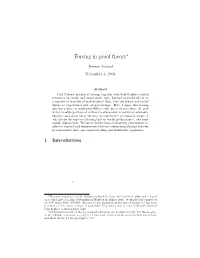 Forcing in Proof Theory∗