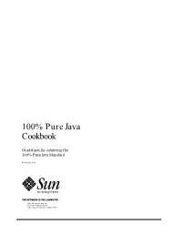 100% Pure Java Cookbook Use of Native Code