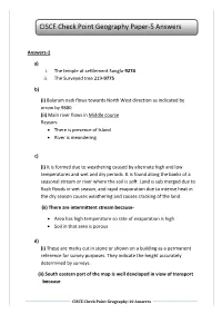 CISCE Check Point Geography Paper-5 Answers