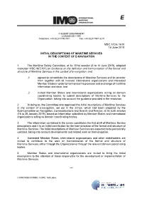 MSC.1/Circ.1610 14 June 2019 INITIAL DESCRIPTIONS of MARITIME SERVICES in THE