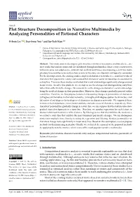 Plot Structure Decomposition in Narrative Multimedia by Analyzing Personalities of Fictional Characters