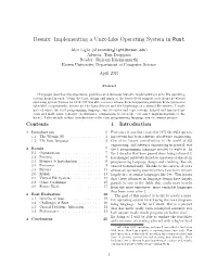 Reenix: Implementing a Unix-Like Operating System in Rust