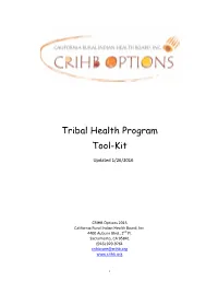 Tribal Health Program Tool-Kit