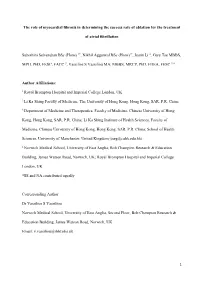 1 the Role of Myocardial Fibrosis in Determining the Success Rate Of