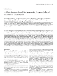 A Silent Synapse-Based Mechanism for Cocaine-Induced Locomotor Sensitization