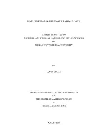 Development of Graphene Oxide Based Aerogels
