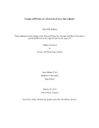Google Adwords As a Network of Grey Surveillance