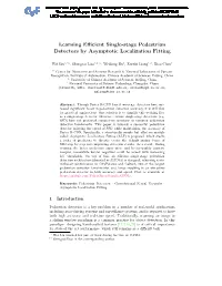 Learning Efficient Single-Stage Pedestrian Detection by Asymptotic Localization Fitting
