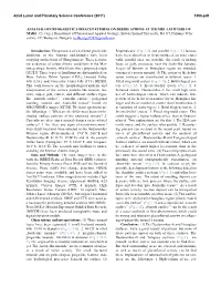 Analysis Ofcryokarstic Surfacepatterns on Debris