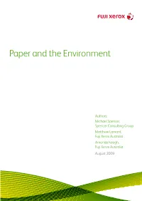 Paper and the Environment
