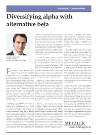 Diversifying Alpha with Alternative Beta