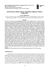 Geophysical Modelling of the Middle America Trench Using Gmt
