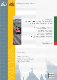 Pre-Feasibility Study on Yangon Circular Railway Modernization Project