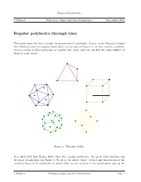 Regular Polyhedra Through Time