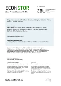 Segmented Europeanization: the Transnationalization of Public Spheres in Europe ; Trends and Patterns / Michael Brüggemann; Stefanie Sifft; Katharina Kleinen