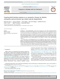 Targeting RGD-Binding Integrins As an Integrative Therapy for Diabetic Retinopathy and Neovascular Age-Related Macular Degeneration
