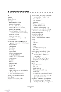 4. Capitalization Examples