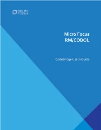 Codebridge User's Guide Contents • Iii Passing Miscellaneous Information