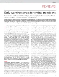 Early-Warning Signals for Critical Transitions