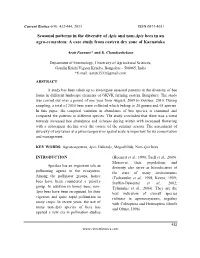 Seasonal Patterns in the Diversity of Apis and Non-Apis Bees in an Agro-Ecosystem: a Case Study from Eastern Dry Zone of Karnataka