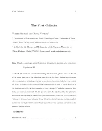 The First Galaxies