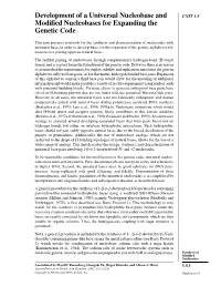 Development of a Universal Nucleobase and Modified