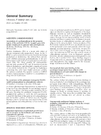 General Summary I Alvarado, F Sissingh and J Licinio
