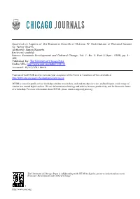 Quantitative Aspects of the Economic Growth of Nations: IV. Distribution Of