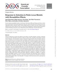 Response to Selection in Finite Locus Models with Nonadditive Effects
