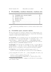 2 Probability, Random Elements, Random Sets
