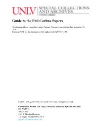 Guide to the Phil Carlino Papers