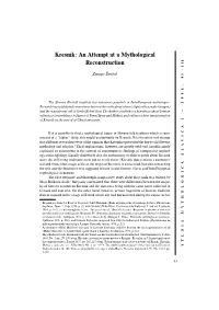 Kresnik: an Attempt at a Mythological Reconstruction