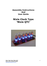 Nixie Clock Type 'Nixie QTC'